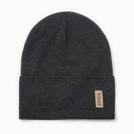 Children's hat minku rr 46-48, dark gray color