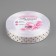 Satin tape with embossing "peas", 15 mm × 23 ± 1 m, white color No. 01