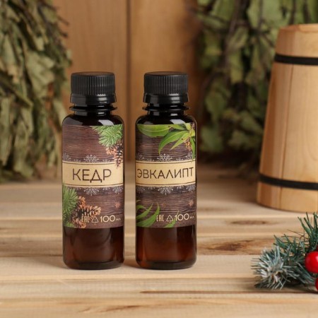 New Year. A set of flavorings 2 pcs for 100 ml "Male Gift", cedar, eucalyptus-1