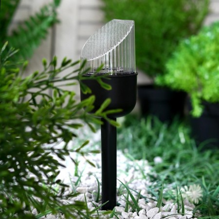 Garden lamp on the solar battery "Cylinder beveled", 7 × 36 × 7 cm, 1 led, white glow-2