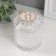 Casket Glass "Pearl Romb" with a brush 6.6x6.5x7.8 cm