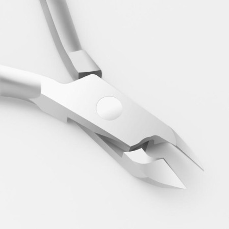 Manicure nippers for cuticle, spring connection, 10 cm, blade length - 5 mm, on the blist, the color is silver, AT -940-1