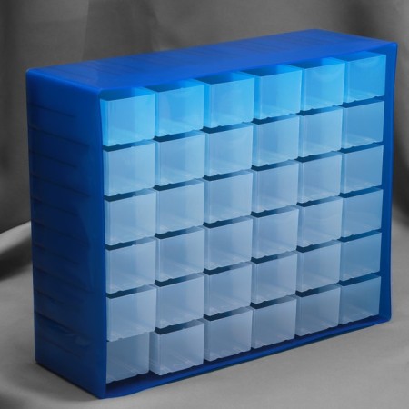 Boxing for storage with extending cells, 40 × 33 cm, blue color-3