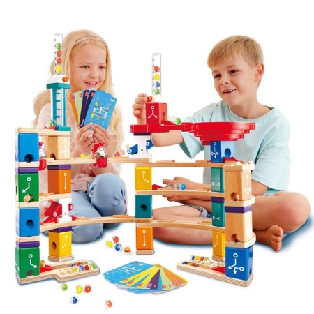 Hape wooden designer, quadrilla labyrinth, expanded set of "Racing"-1