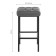 Stool Bar loft Metal/velor, white/blue 35x35x65 cm
