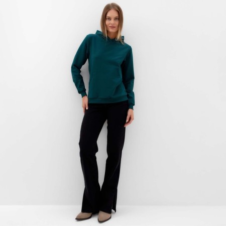 Feminine sweatshirt, emerald color, size 52-1