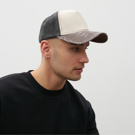 Male cap minaku, black color, size 56-58-1