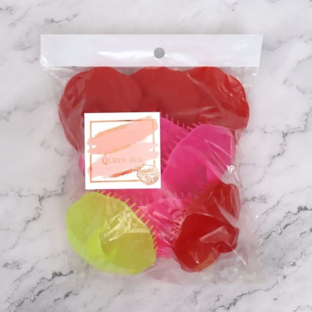 Brush - head washing massage, 7.5 × 7.5 × 3.5 cm, packing 12 pcs, color mix-9
