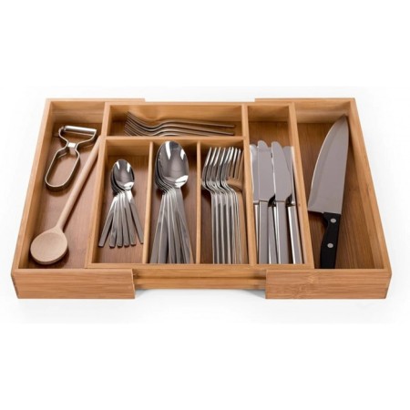 Tray for the Jerry cutlery, 7 sections, in a drawer, bamboo-1