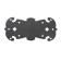 Figure mounting plate, tundra, 180x80x2.1, polymer, black 1 pcs