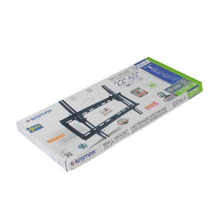 Kromax Ideal-4 bracket, for tv, inclined, 22-65 ", 23 mm from the wall, black-5