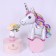 Foil ball 24 "Unicorn-toy", the color is white, under the air