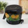 Enamged kettle, 3.5 l, black color, mix drawing