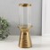 Ceramics candlestick, glass for 1 candle "Desert" d = 8 cm gold 9.5x9.5x27 cm