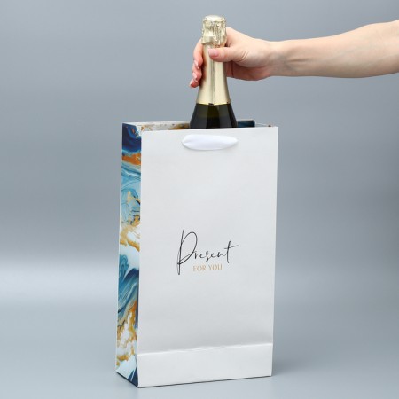 Gift package for two bottles, packaging, Present for You, 35 x 20 x 9 cm-1