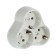 Substantor Universal AK303, 3 sockets, with salary, 16 A, round, white