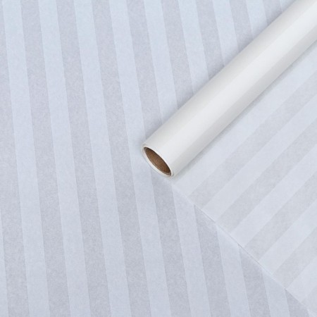 Siliconized "stripes", white, for baking, 0.38 x 5 m 5 m-1