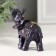 Polystone souvenir "Blue-violet elephant with blanket and gold" 6.5x3.5x7 cm