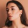 Earrings "minimal" asymmetry, gilding