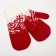 Female mittens, red color, size 18