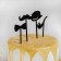 A set of toppers for the Cake "Gentleman", 4 pcs, black color