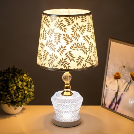 Bulbed Labe with a backlight "Rebecca" E27 40W white-gold 25x25x45 cm Risalux-2
