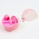 Carrier carrier carrier with a house, shelf, drinker, 29x23x23 cm, pink