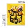 Notebook of 48 sheets in a cage, cardboard cover, block No. 2, whiteness 75% (gray sheets) Bumblebee, transformers