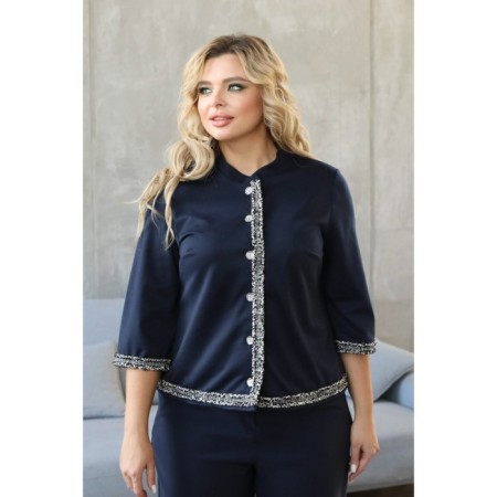 Female jacket, size 50, blue color-6