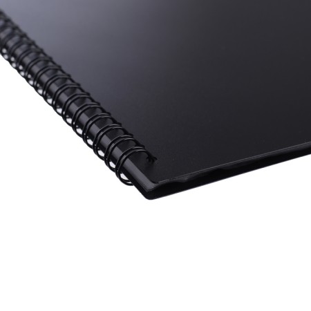 Folder 20 inserts on spirals, A4, 600 μm, Erichkrause "Classic Words", texture "Sand", Black, mix-6