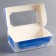 New Year. Folding box, confectionery packaging with the Winter Village window, 25 x 15 x 7 cm