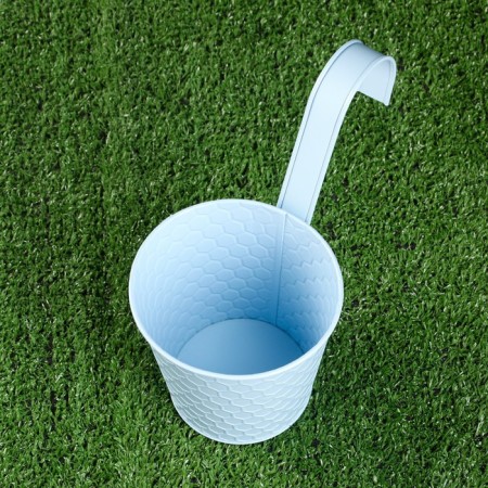 Kashpo hung "Bucket Linda" Blue, 12x10x13cm-3