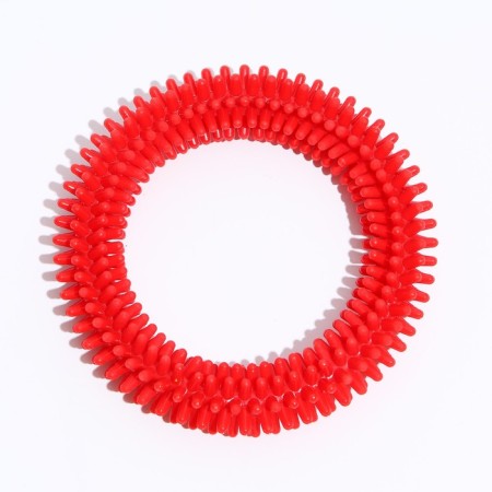 Toy "Ring with spikes No. 6", 15.5 cm, red-1
