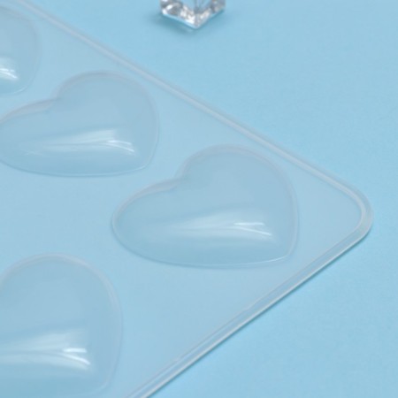 Form for jewelry "hearts", silicone, 20 × 17.5 × 0.6 cm, 9 cells (5.5 × 5 cm)-2