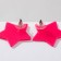 Acryl Earrings "Star", pink color