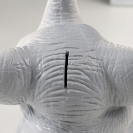 Pigger "Elephant" gray height 19 cm, width 15 cm, length 13 cm-5