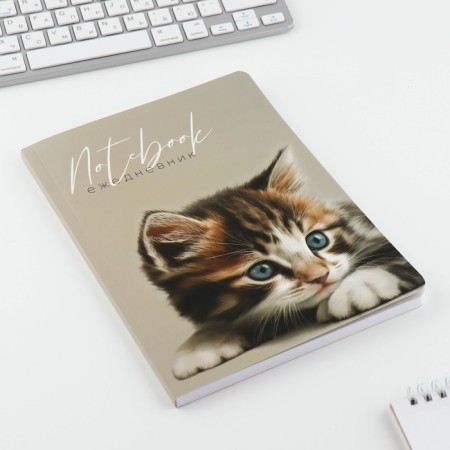 Diary A5+, 100 l. Soft region. SOFT-Tach "Kitten"-1