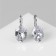 Earrings with high rhinestones oval, color mix