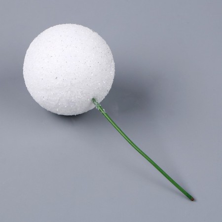 Figure for crafts and decor on the “ball” wire, set of 10 pcs., Size 1 pc. - 4 × 11 cm, white color-1