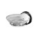 The soap dish is transparent, 10.5 cm