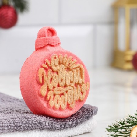 Bombing for the bath "New Year's ball" melon, red "Dobroparov"
