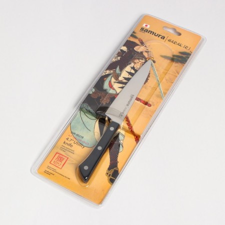 Kitchen knife samura harakiri, universal, blade 12 cm, black hilt-4