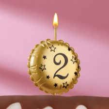 Candle in the cake on the skewer 