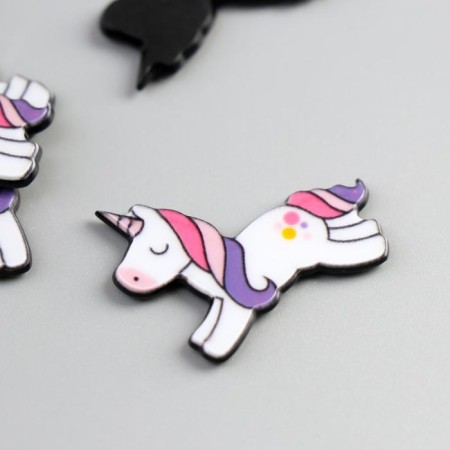 Decor for creativity plastic "Unicorn" set of 8 pcs 1.9x2.5 cm