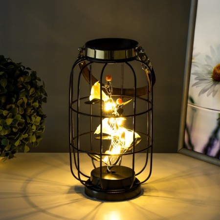 Nightlight "flowers" LED from AAA batteries black 14x14x27 cm Risalux-2