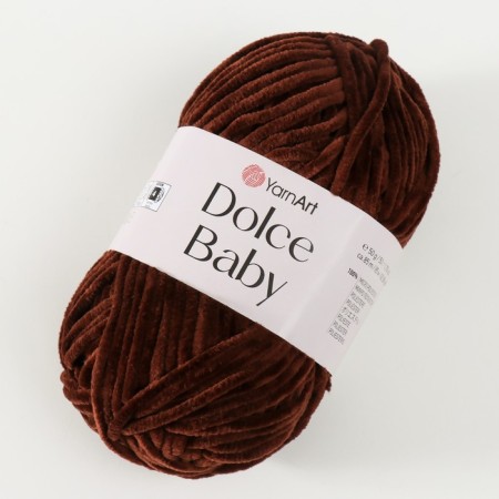 Yarn "Dolce Baby" 100% micropoliester 85m/50 g (775 chocolate)-1