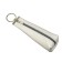 Key of zipper, length 15 cm, gray color