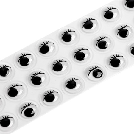 Glue -based eyes, set 33 pcs., Size 1 pcs: 1 cm-1