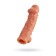 Kokos nozzle is realistic with additional stimulation, TPE, bodily, 17.6 cm