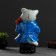 Pig a piggy bank "Cat large with tulips" gray 20x23x41cm mix